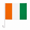 Ivory Coast Flag with Car Window Clip
