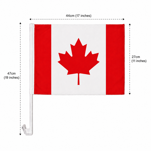 Canada Flag with Car Window Clip
