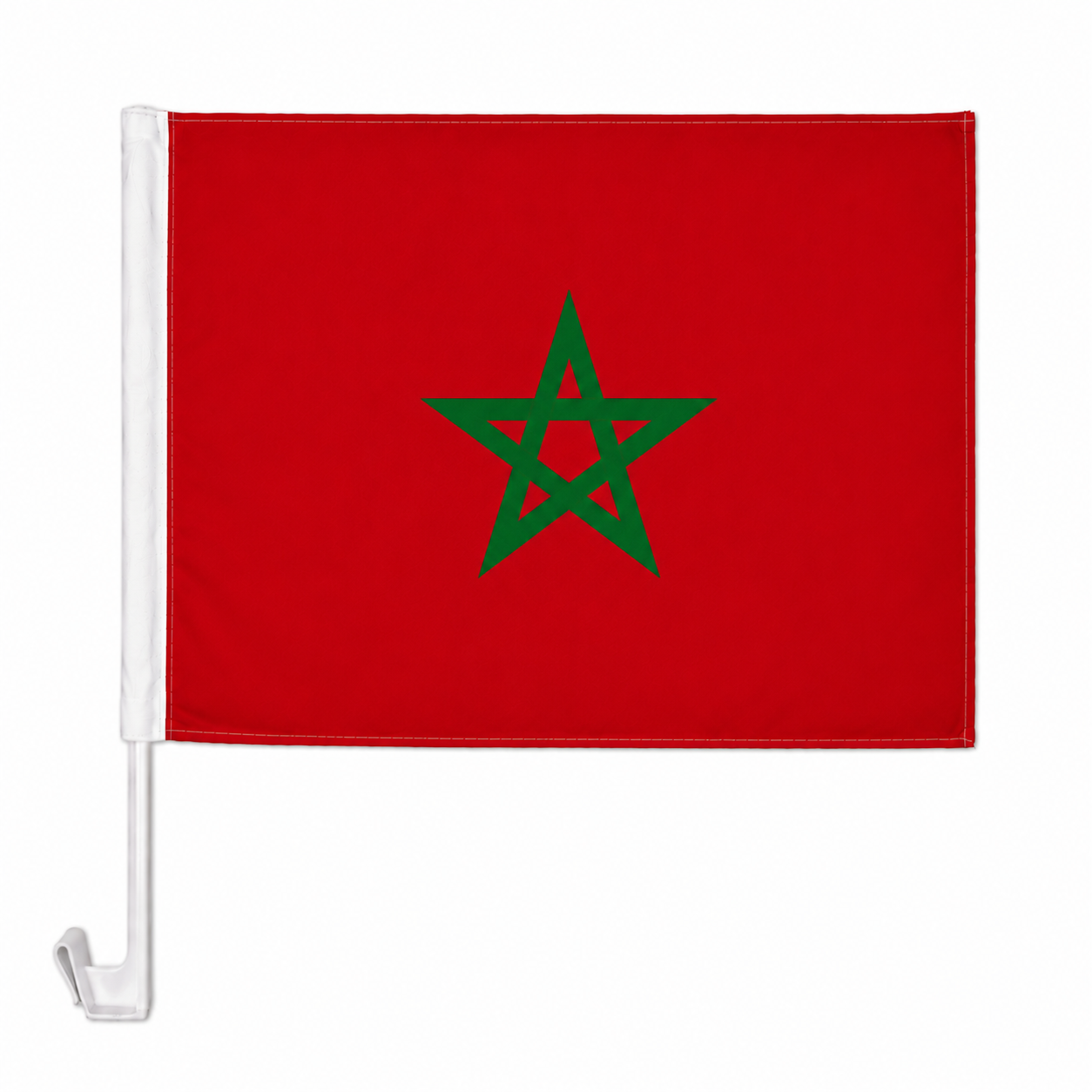 Morocco Flag with Car Window Clip
