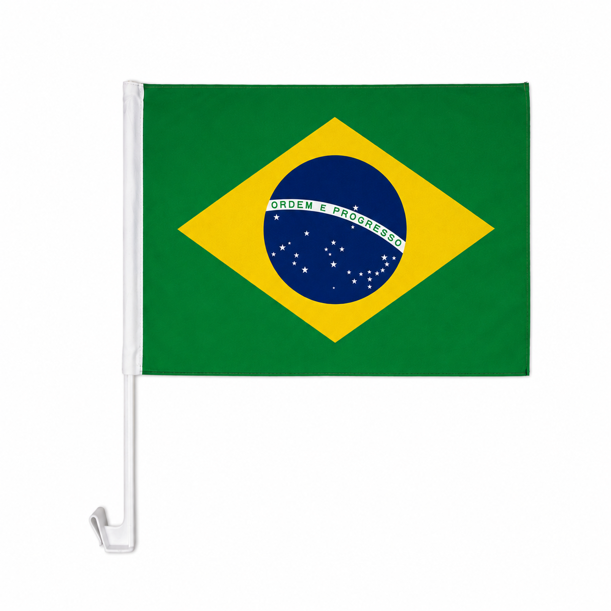 Brazil Flag with Car Window Clip