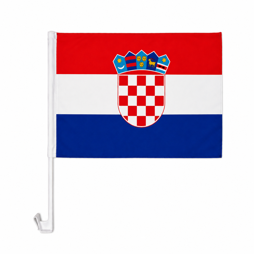 Croatia Flag with Car Window Clip