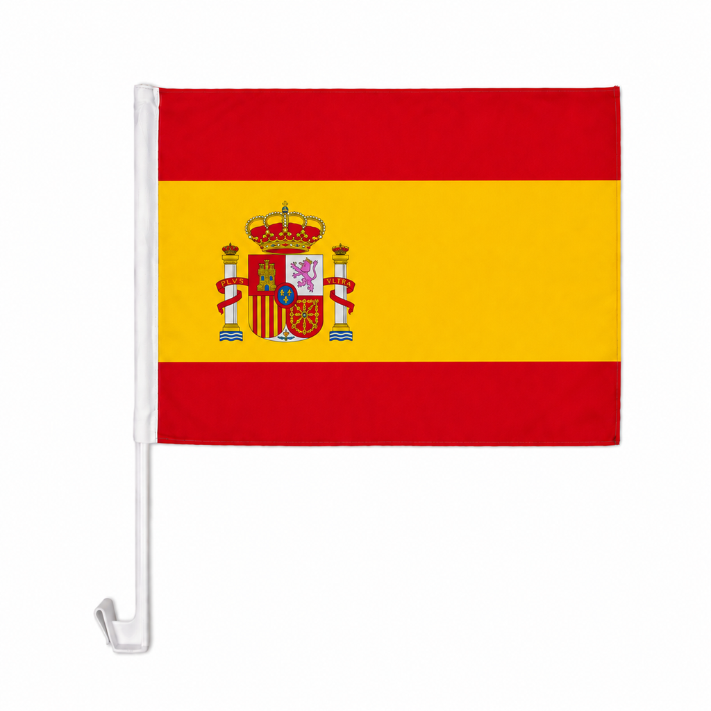 Spain Flag with Car Window Clip