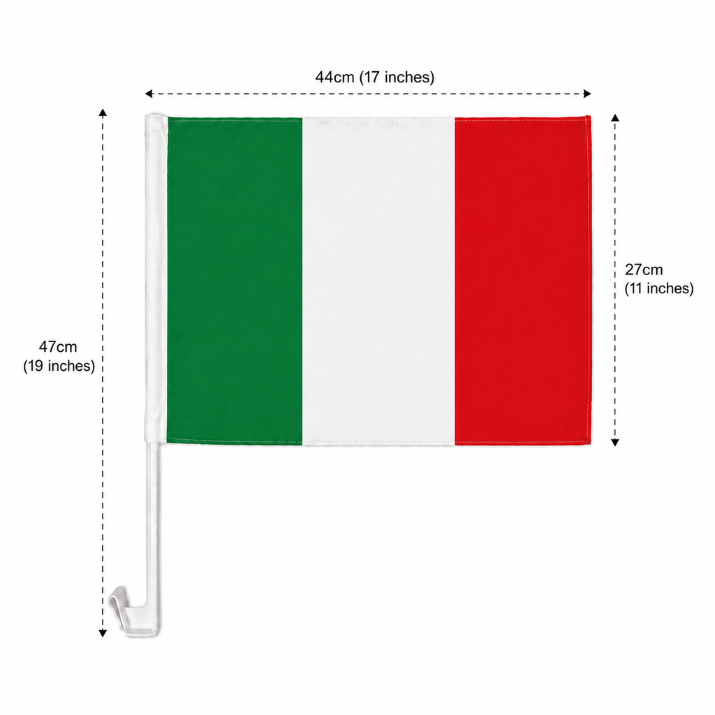 Italy Flag with Car Window Clip