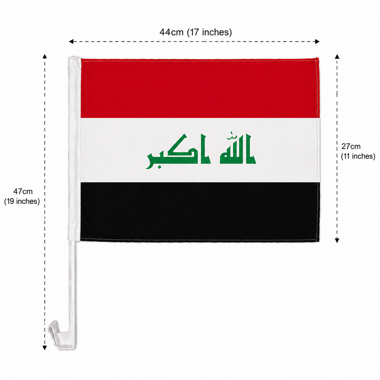 Iraq Flag with Car Window Clip