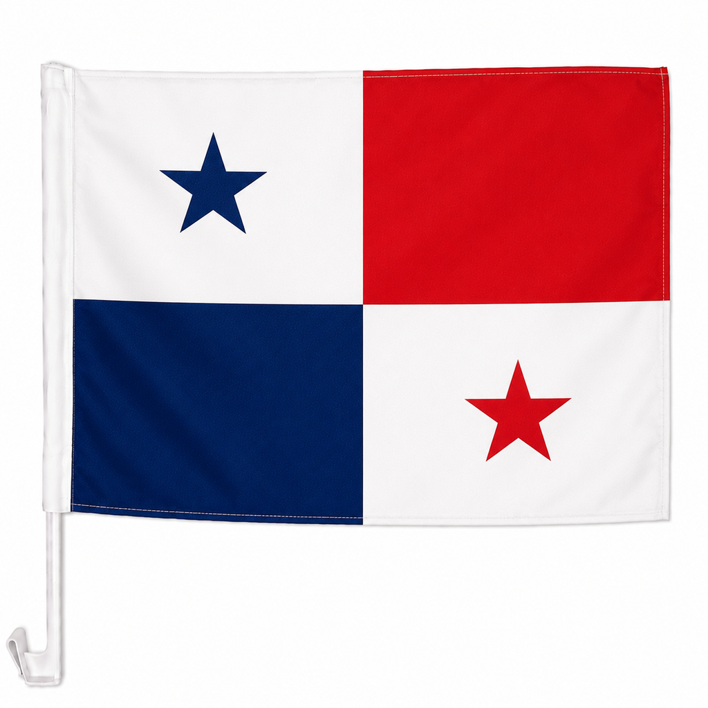 Panama Flag with Car Window Clip