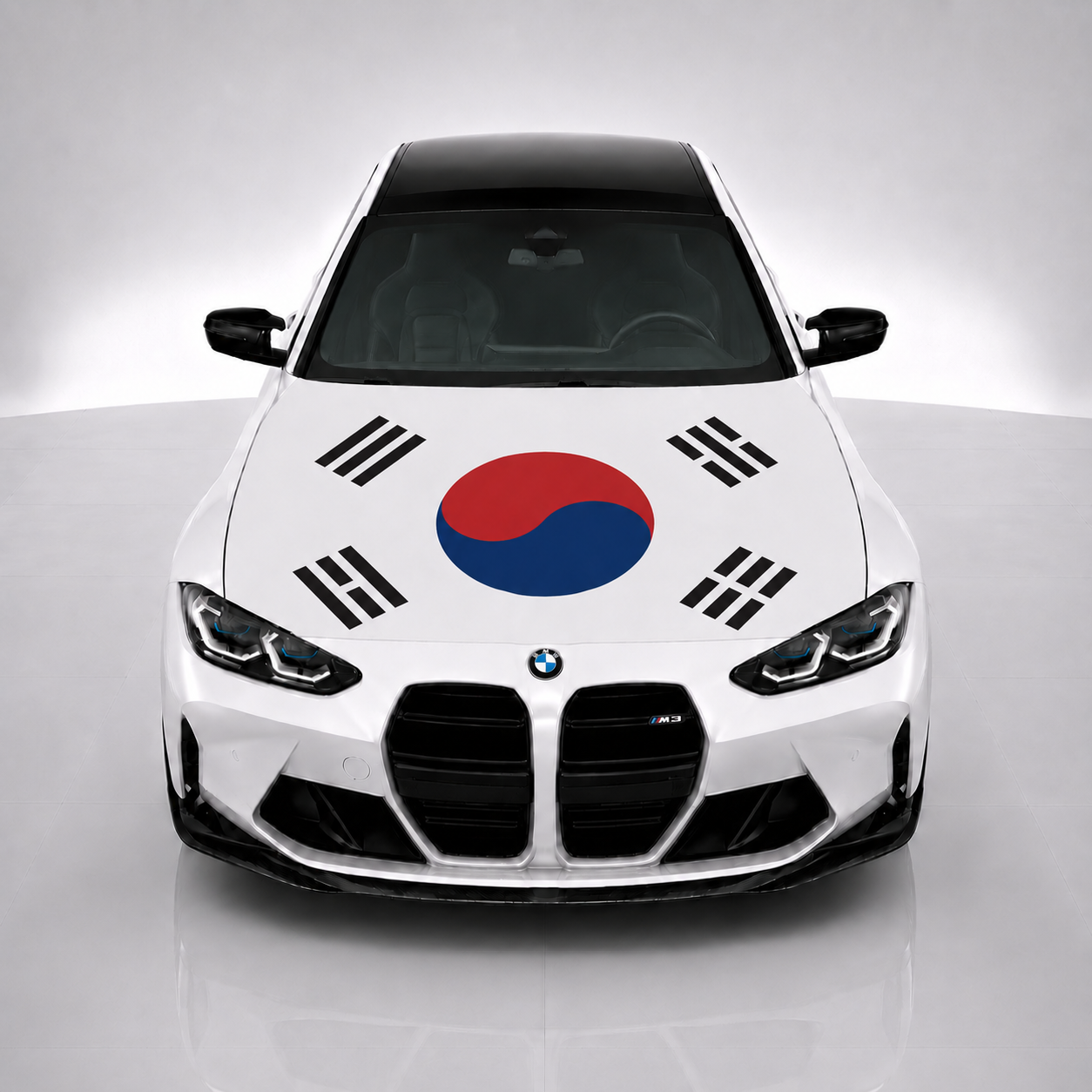 South Korea Car Hood Flag