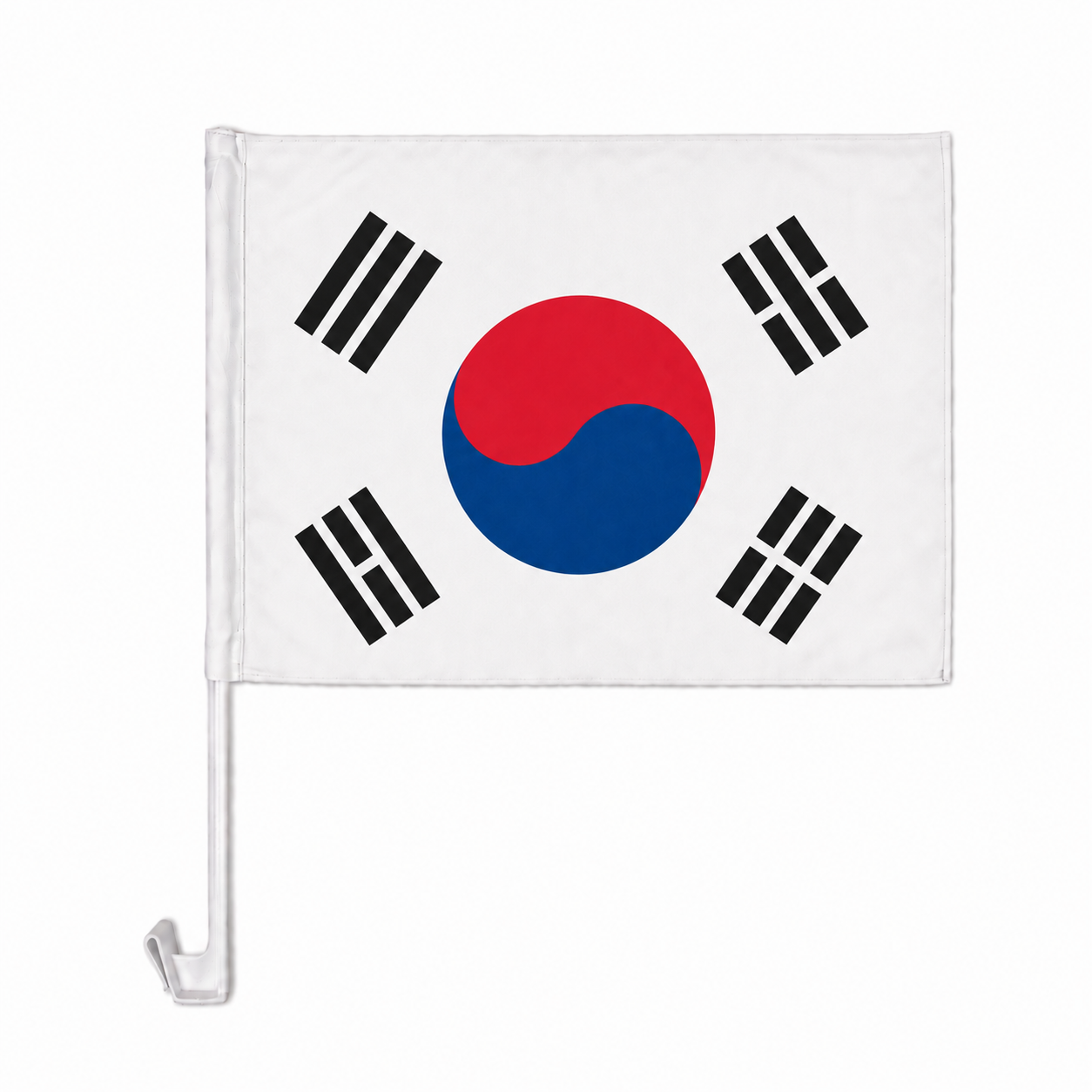 South Korea Flag with Car Window Clip