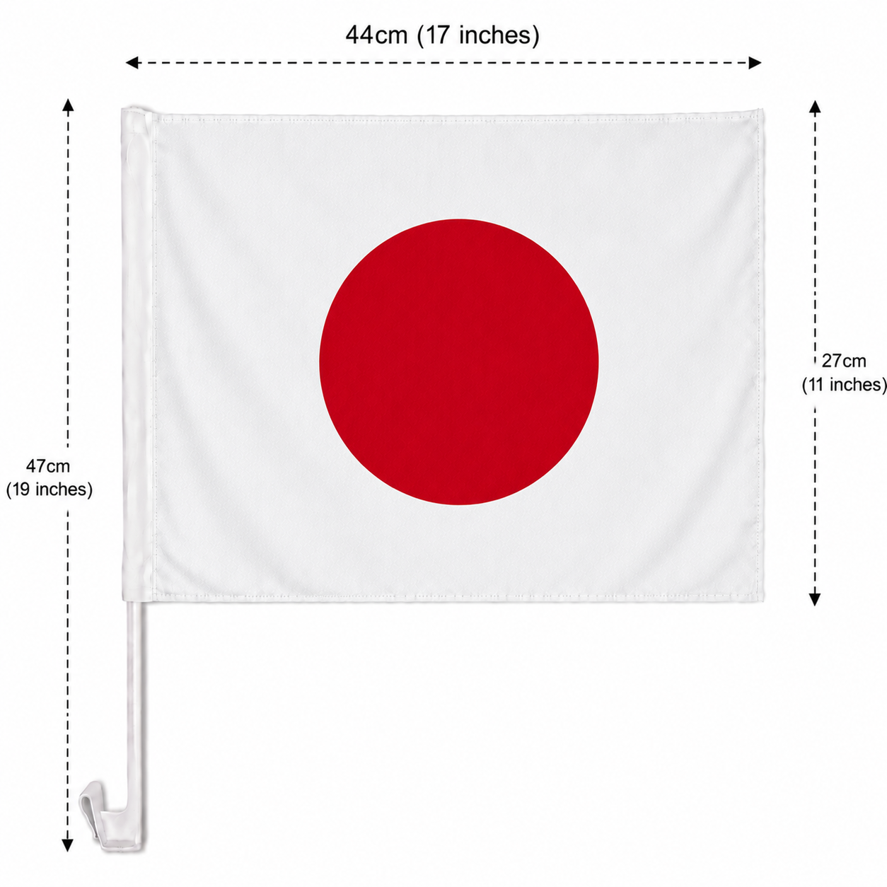 Japan Flag with Car Window Clip