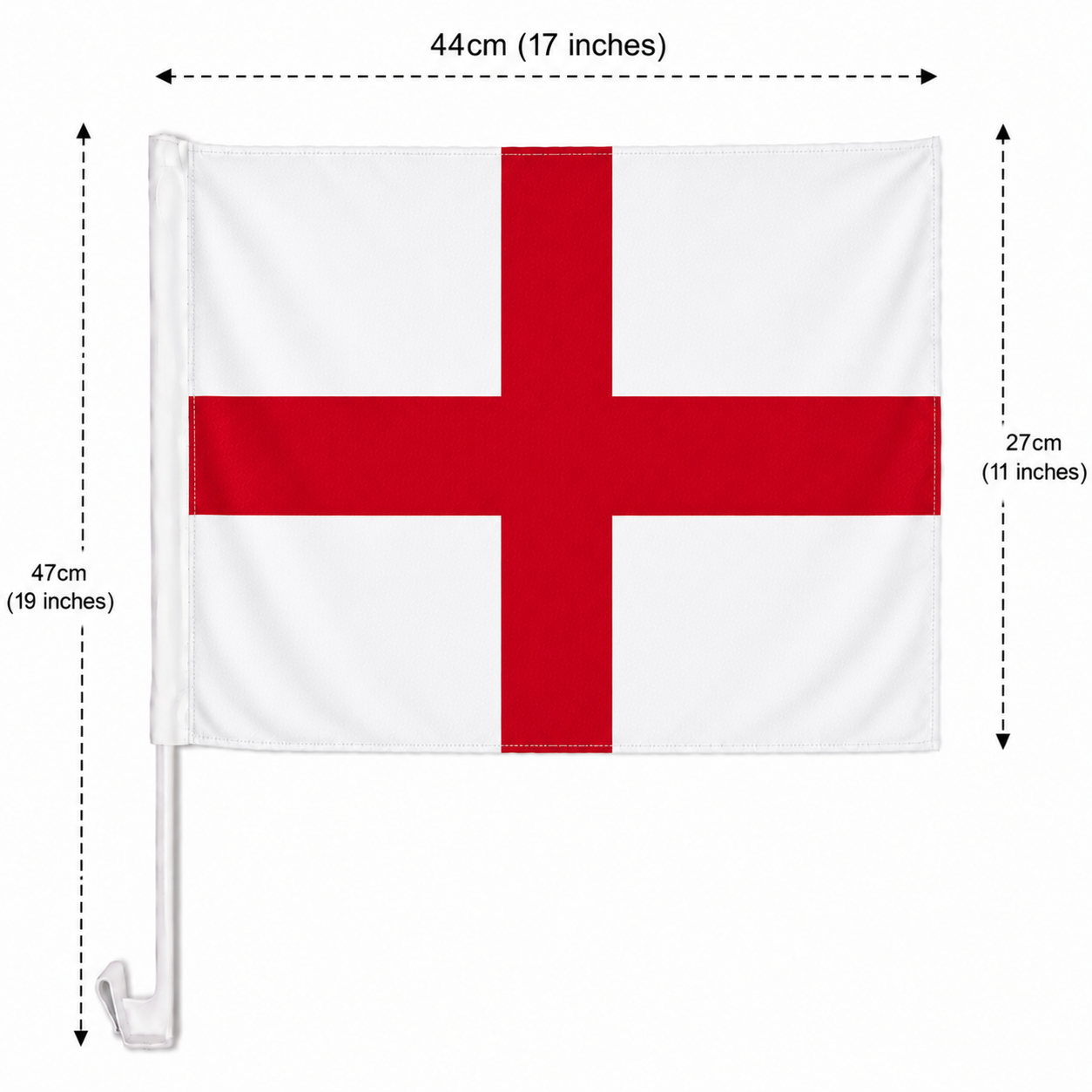 England Flag with Car Window Clip