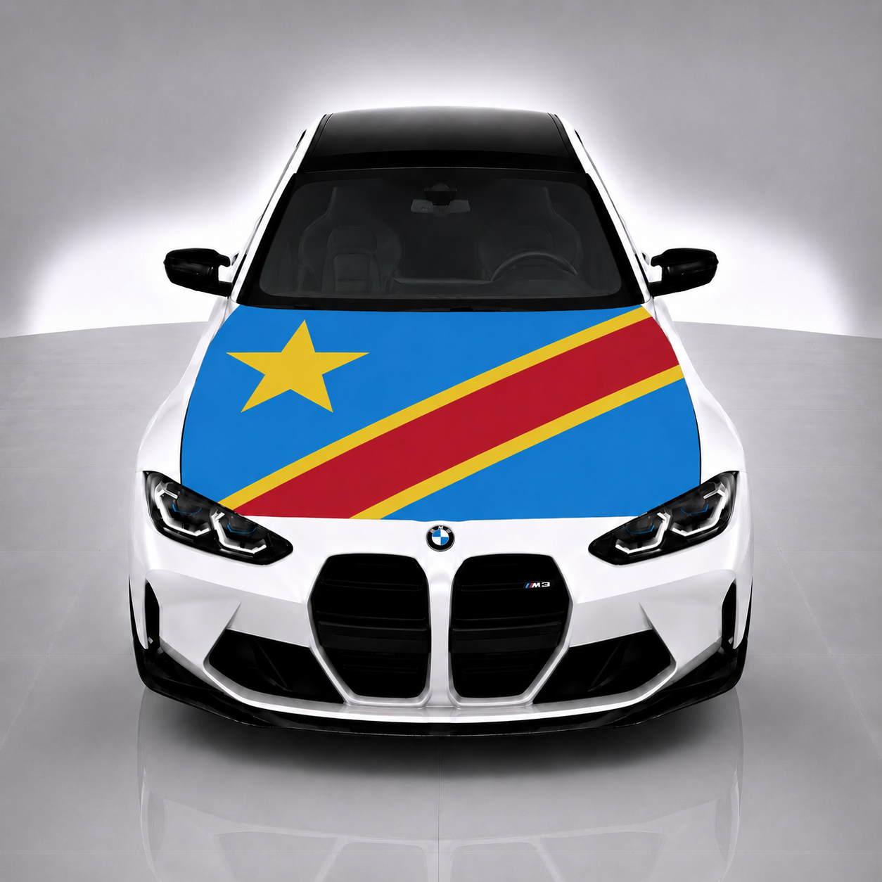 DR Congo Car Hood Flag