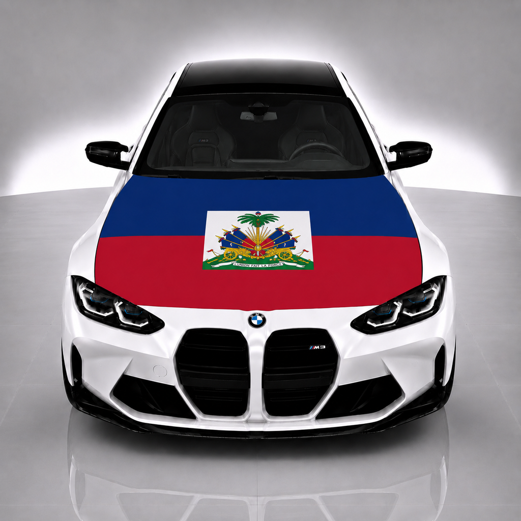 Haiti Car Hood Flag