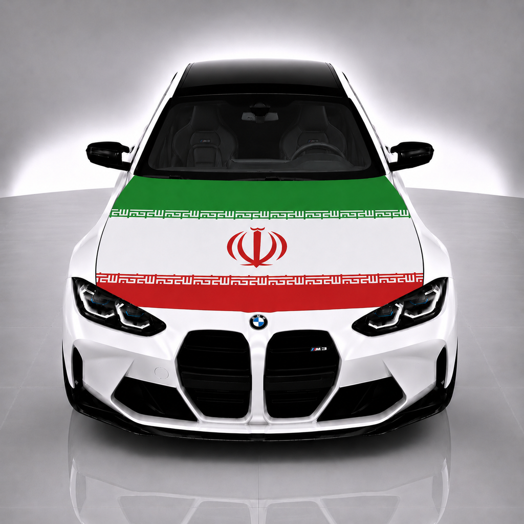 Iran Car Hood Flag