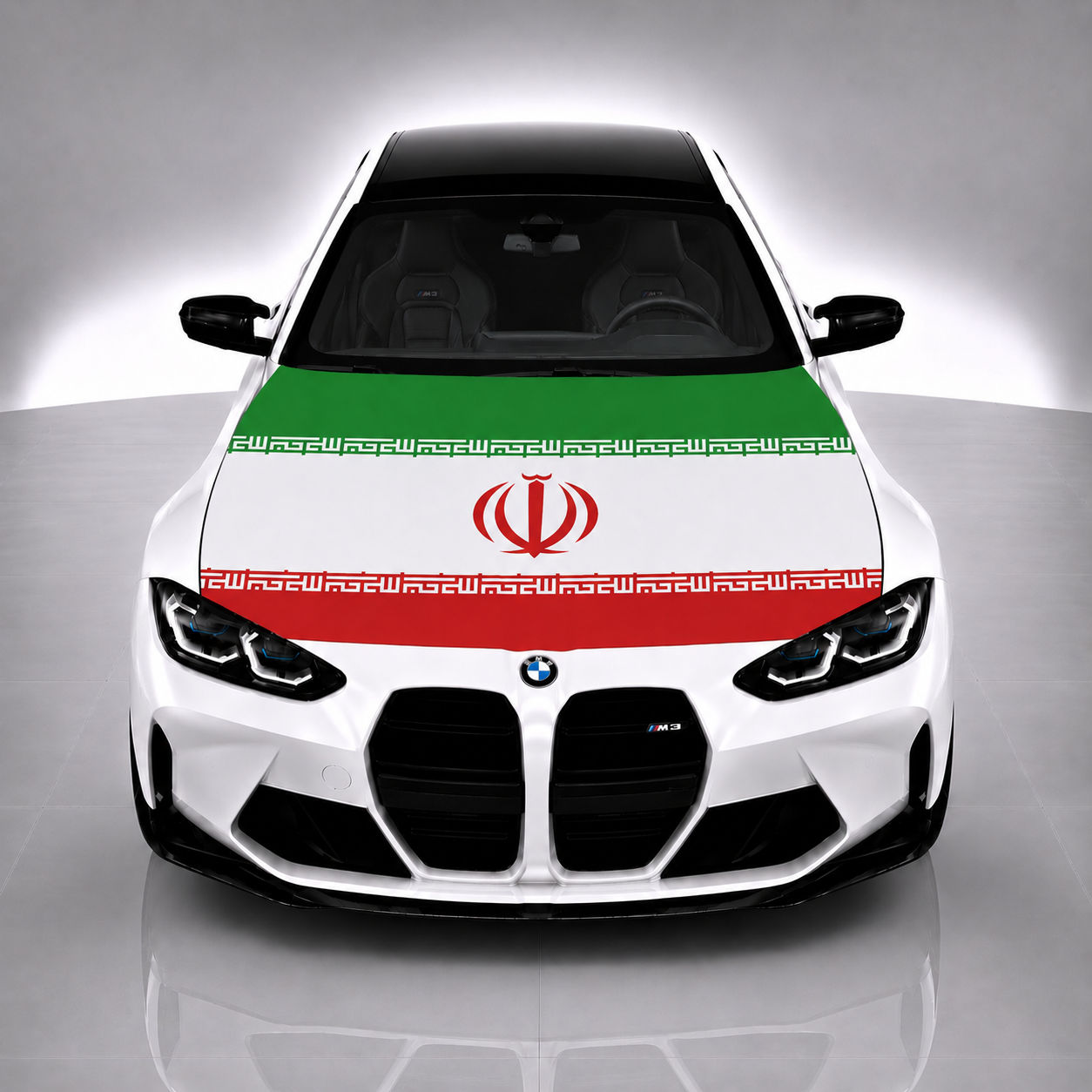 Iran Car Hood Flag