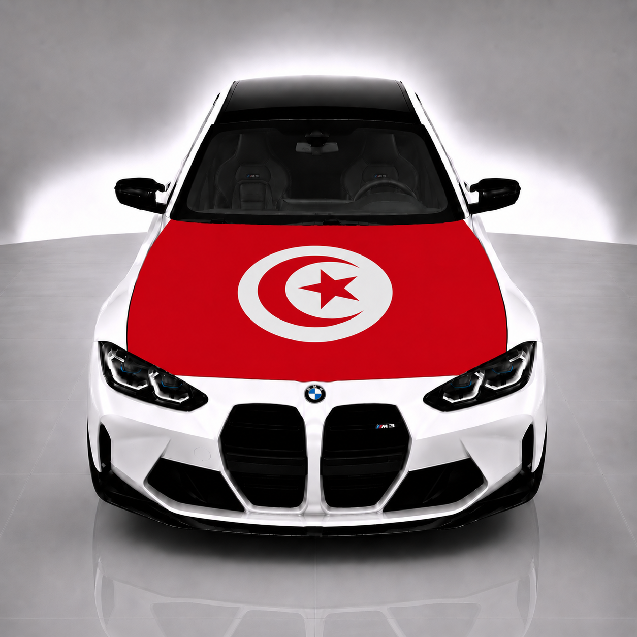 Tunisia Car Hood Flag