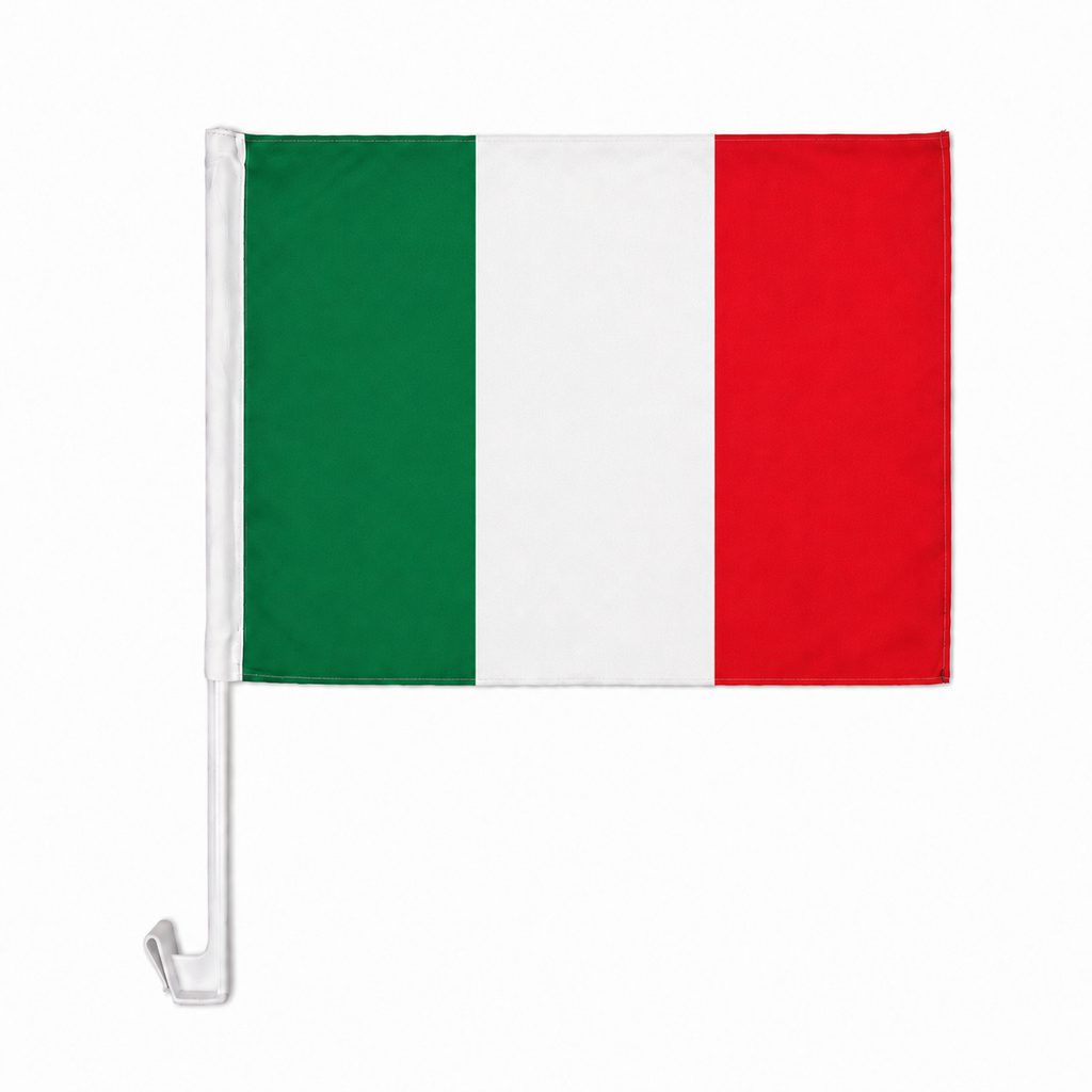 Italy Flag with Car Window Clip
